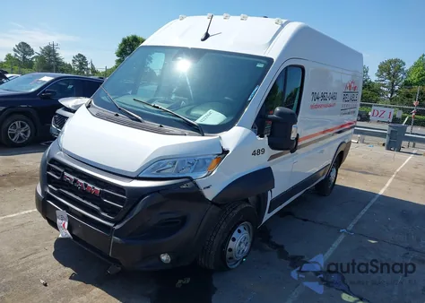 2023 Ram Promaster 2500 High Roof 136 Wb z USA, uszkodzony, nr VIN 3C6LRVCGXPE504489